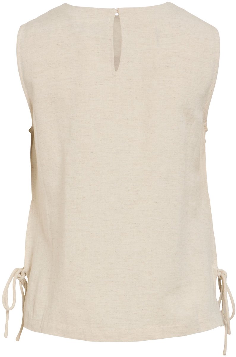 VILA - VIPRISILLA O-NECK S/L TIE TOP/VOL/R - Dames - Blouses