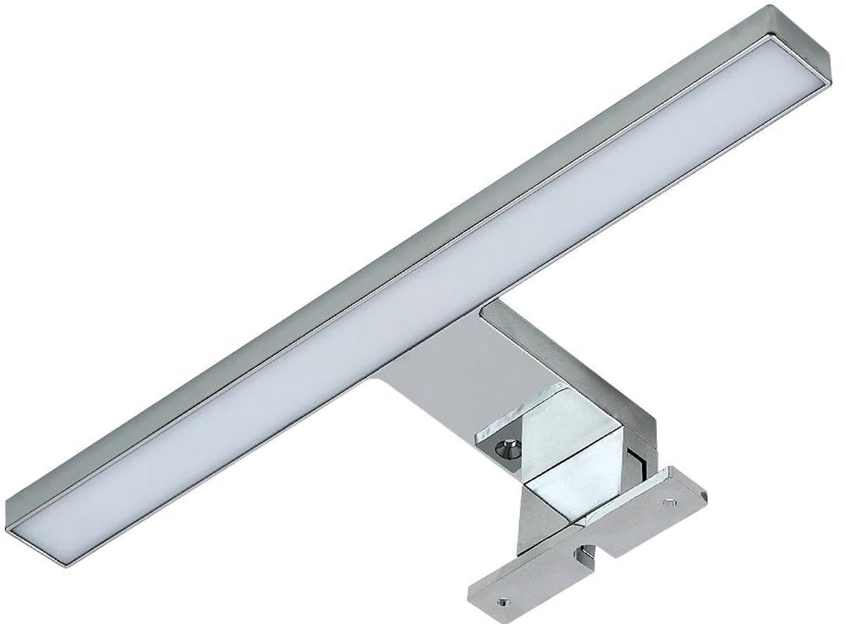 Kwazar - Wandlamp voor binnen, LED-spiegelverlichting voor de badkamer, LED-lamp voor vochtige ruimtes, badkamerlamp 5W, breedte 30 cm, neutraal wit 4000 K, IP44, 230V - Laag energieverbruik, ANITA zilver