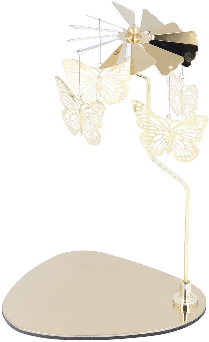 Allecto - Kaarshouder - Votive Kaarshouders - Geschikt voor Bruiloft Kerst Thuisdecoratie - Gouden Vlinder (Kop Zonder Houder)