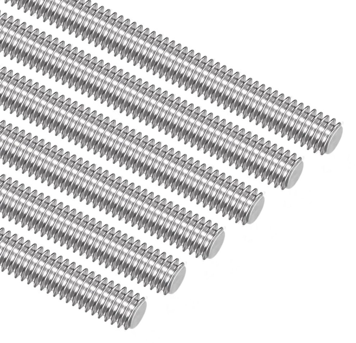 Roestvrijstalen Draadstangen 250mm M4 - 6 Stuks Volledige Draadstangen voor Bevestigingsmaterialen, Klemmen en Hangsystemen
