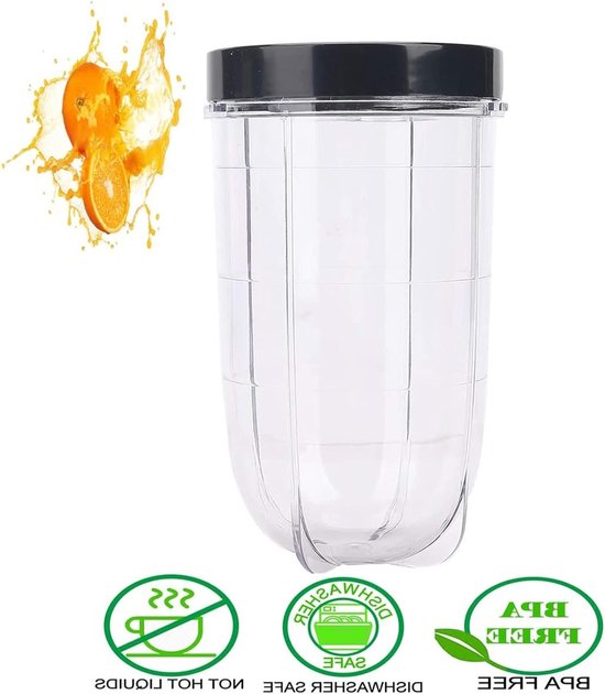 3 Stuks Vervangende Bekers met Deksel voor 250W Blender en Juicer, Geschikt voor 16OZ Gebruik — afbeelding 2