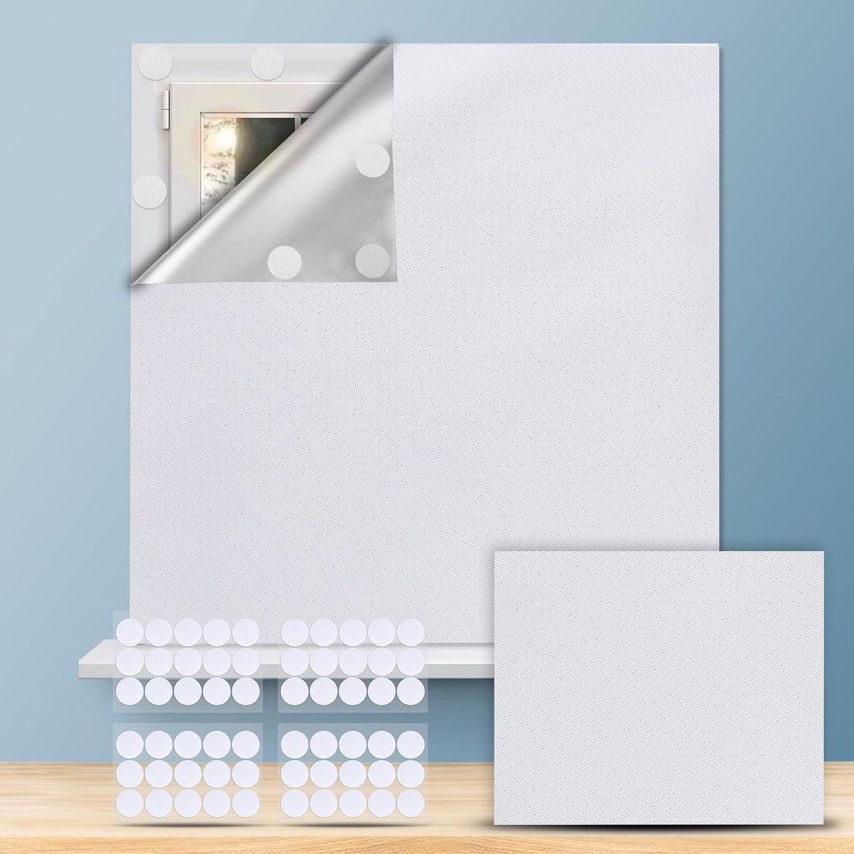 Roller blind 200 x 145 cm - 100% blackout - wit - ideaal voor slaapkamer en kinderkamer - SnelShoppen
