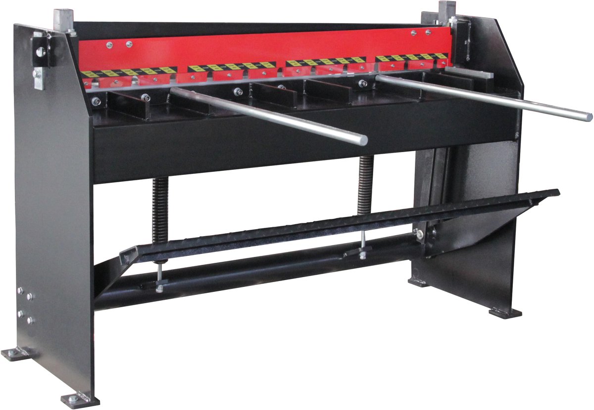 Manuele voetbediende plaatschaar werkbreedte 1270 mm plaatdiktes tot 1,2 mm in staal Torros SH127012