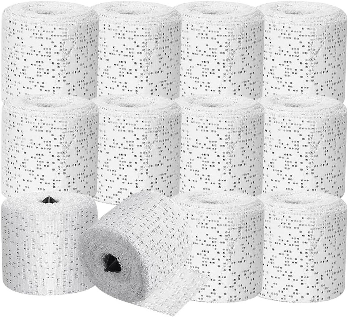 12 rollen Gipsverband 5 cm x 270 cm - Babybuik gipsafdrukset - Knutsel gipsafdruk - Sneldrogende gipsrollen - Babybuikverband om te knutselen