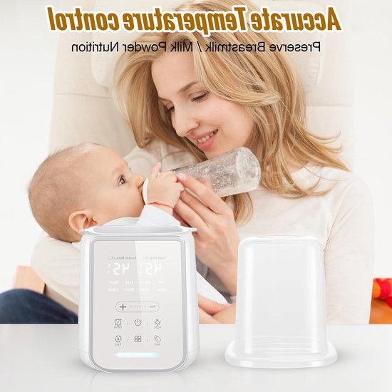 Flessenwarmer voor Baby's met Instelbare Temperatuur en 48 Uur Warmhoudfunctie voor Borstvoeding — afbeelding 2