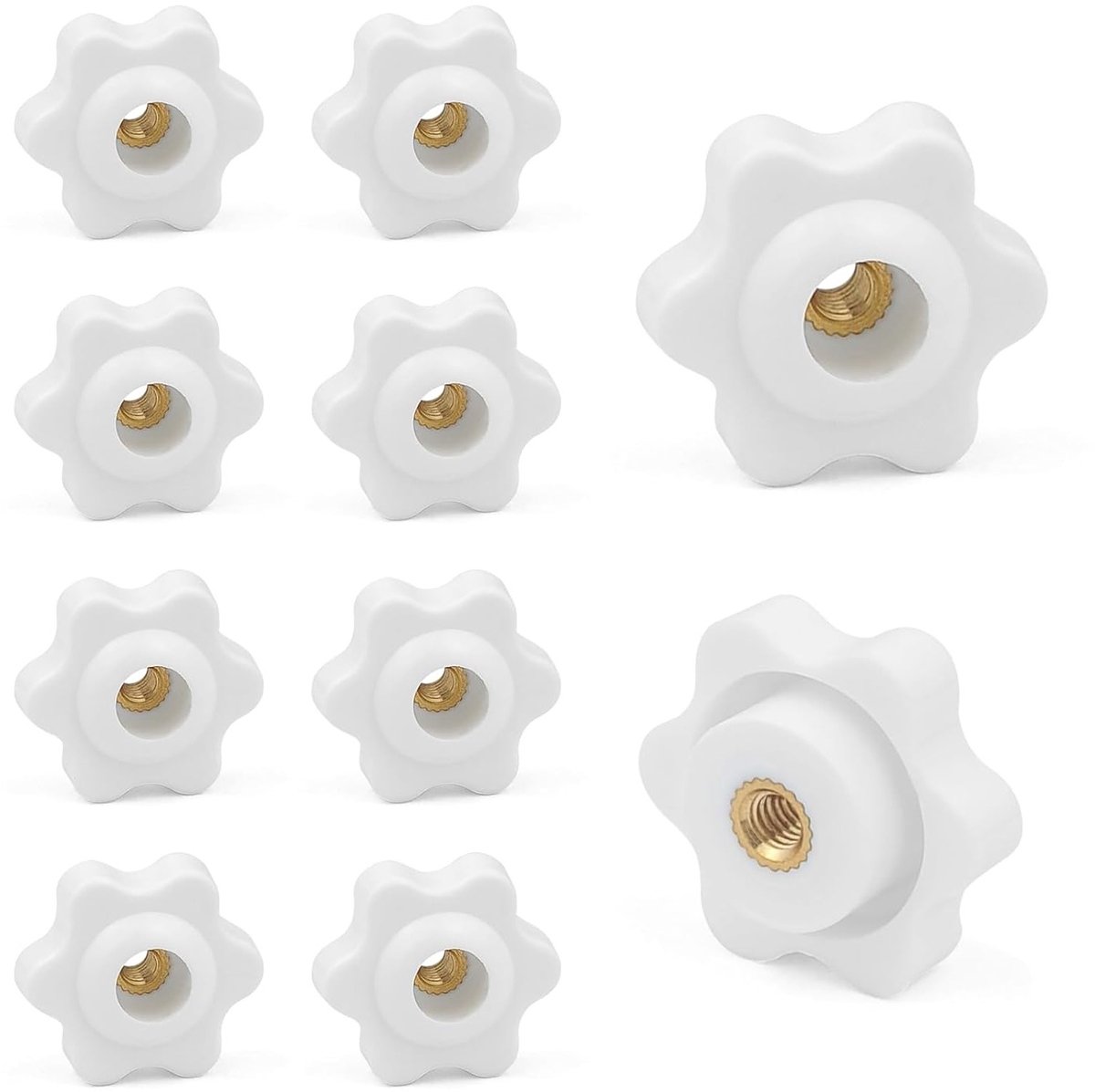 Set van 10 M4 x 25mm witte hexagonale schroeven met sterkop, vervangingsschroeven voor mechanische toepassingen, ideaal voor hobby en klussen