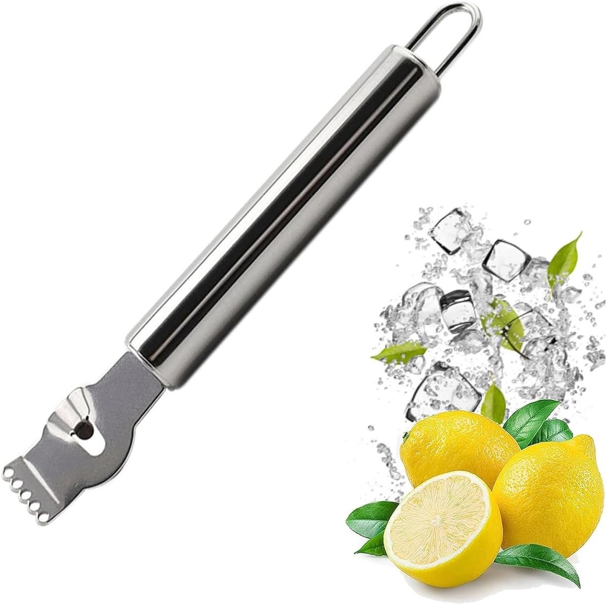 RVS Citrus Zester en Rasp voor Fruit - Handgereedschap voor het Schillen van Sinaasappels en Citroenen, Keukenhulpmiddel voor Koks en Bakken