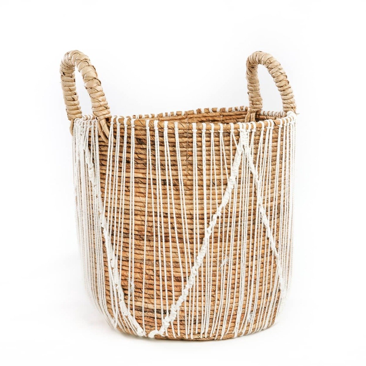 Safaary - Bazar Bizar Macrame Opbergmand Naturel Wit Large