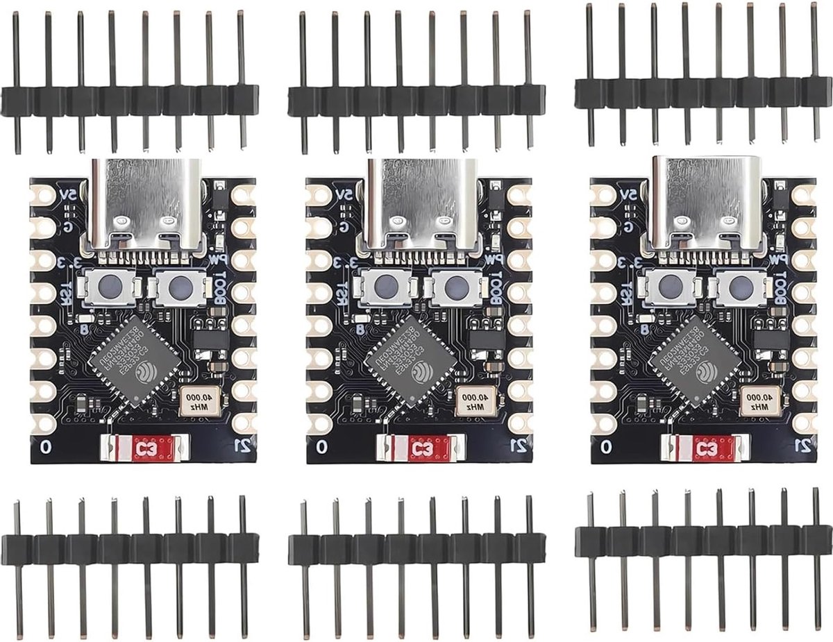 3 Stuks ESP32-C3 Ontwikkelbord met WiFi en Bluetooth - 4MB Flash Geheugen voor IoT Projecten