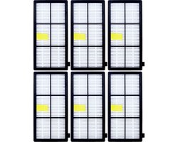 Vervangende HEPA-filters voor iRobot Roomba 800/900 serie stofzuigers (805, 865, 870, 871, 876, 880, 960, 965, 966, 980), 6-pack | Roomba stofzuigerfilters en accessoires