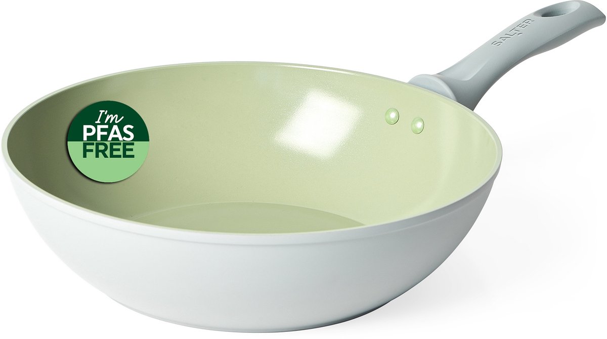 Salter Earth Roerbakpan Eco-Vriendelijk, Antiaanbaklaag, 28 Cm Groen