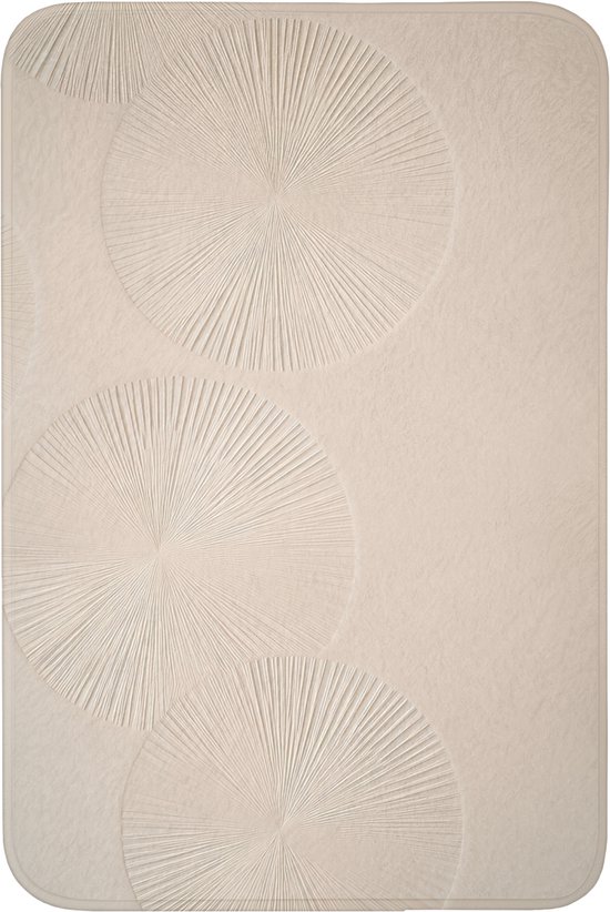 Badmat 60x90 cm - Antislip - Japandi - Beige - Modern - Badmatten voor badkamer - Badkamermat - Douchemat - Badkamer mat