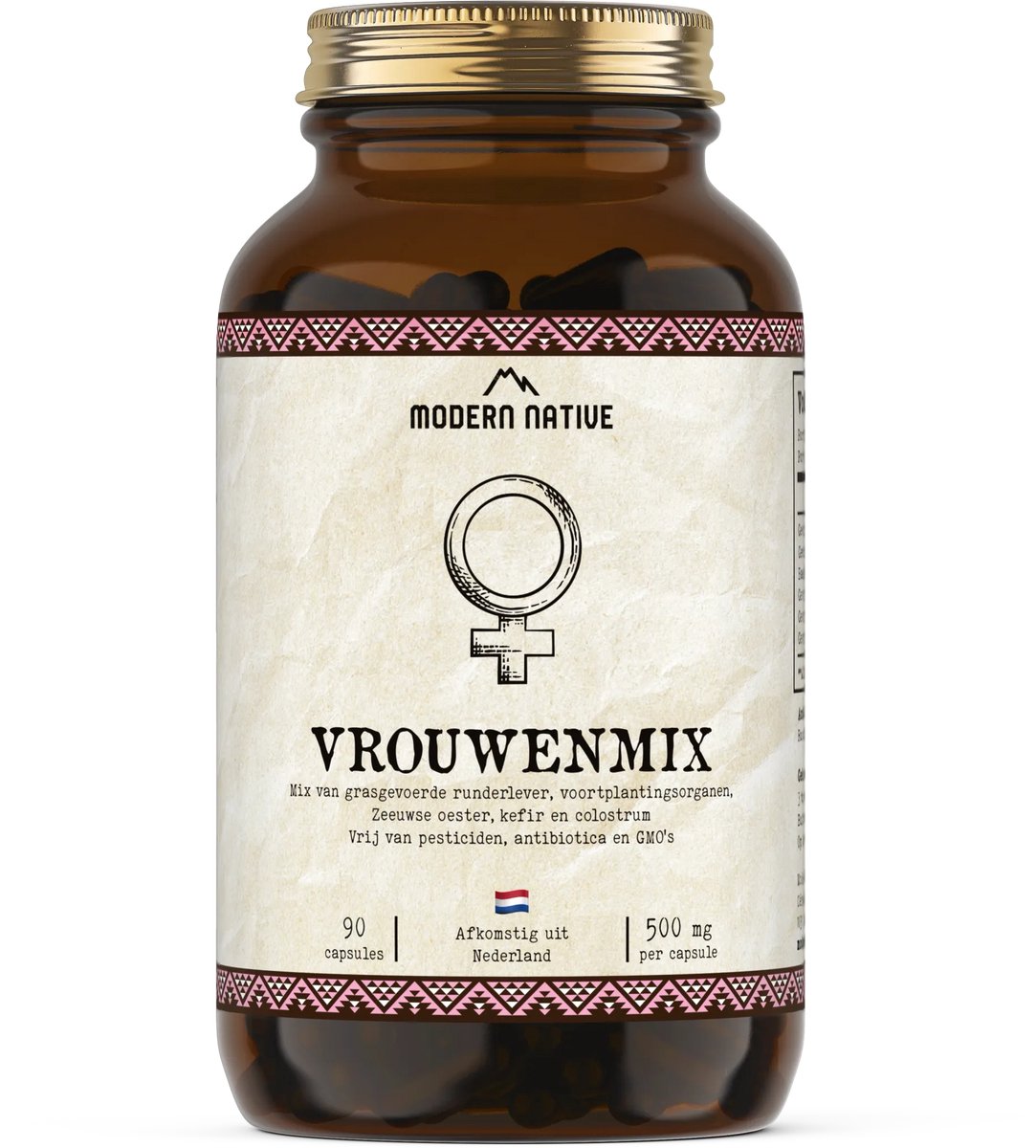 Modern Native Vrouwenmix - Natuurlijke Multivitaminen voor Vrouwen - 90 Capsules - Vitamine A, B12 & Zink