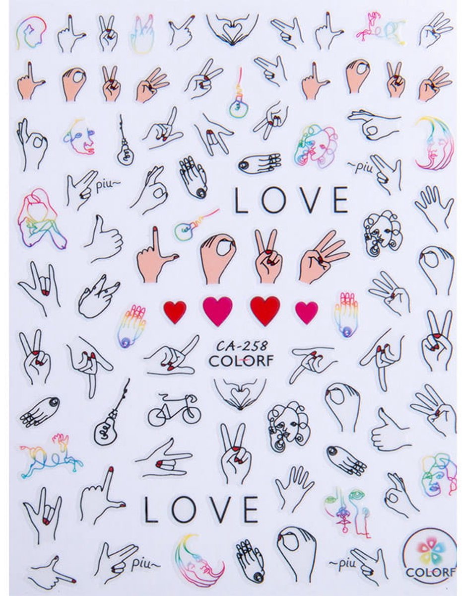 Allepaznokcie - Valentijnsdag Nagelstickers - Zelfklevend - CA-258
