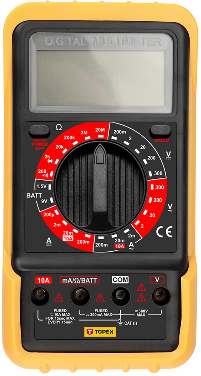 Topex - Multimeter - Elektronische Meter - Grote LCD - CE-certificaat