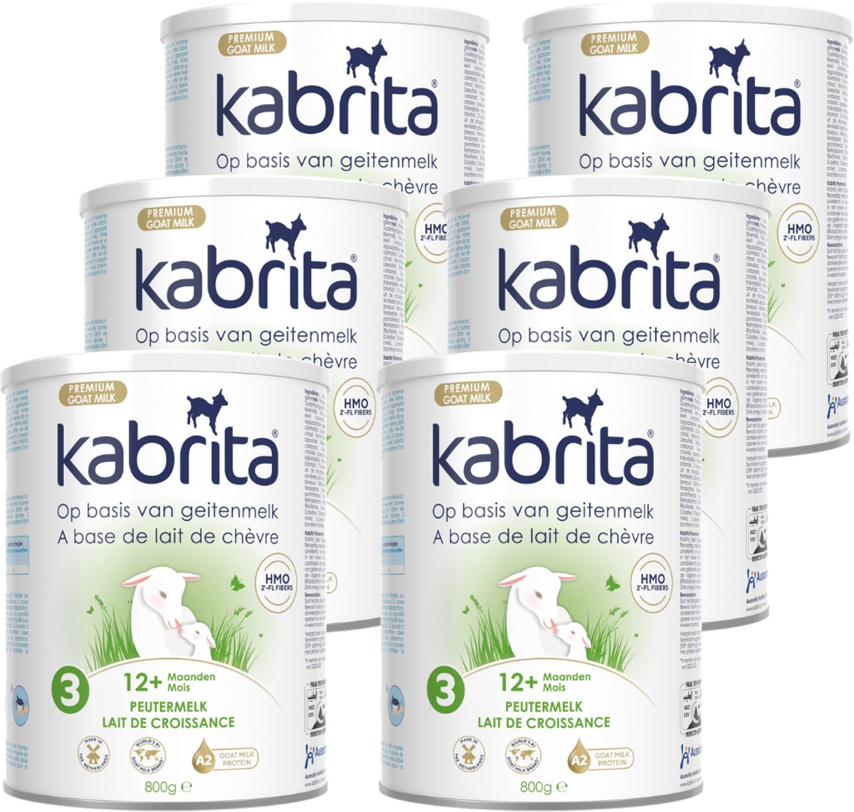 Kabrita 3 Peutermelk Multipack - Geitenmelk Flesvoeding vanaf 12 maanden - 6x800g - voordeelverpakking