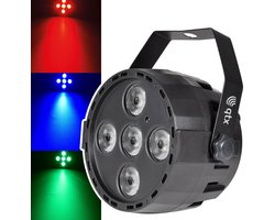 QTX PAR-20 mini LED PAR-spot 5 x 4 W RGBW met afstandsbediening, 8 DMX-kanalen