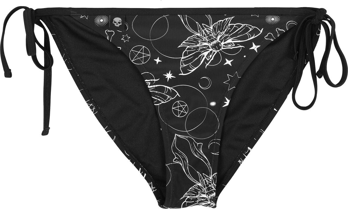 Gothicana zwart bikinibroekje Mix and Match met Witchy-print - Dames