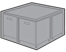 RayGar 9 Stuk 8 Zitter Rattan Cube Set Hoes Zwart