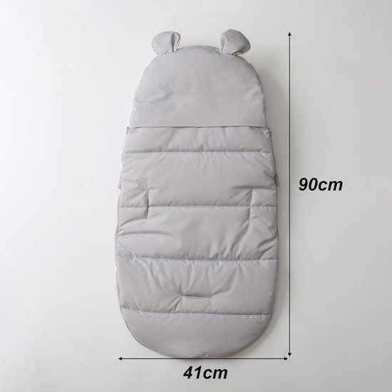 JUMUAO Babyvoetenzak voor baby's, wintervoetenzak voor kinderwagen, babyzitje met ritssluiting, wintervoetenzak, weerbestendig, waterdicht en machinewasbaar, geschikt voor alle kinderwagens (wit) — afbeelding 4