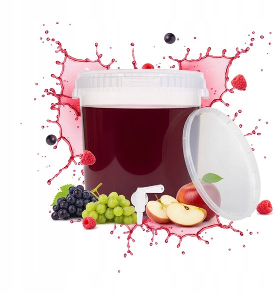 Bimberek - Fermentatie Vat - 33L - Transparant - Met Kraan van bimberek — afbeelding 2