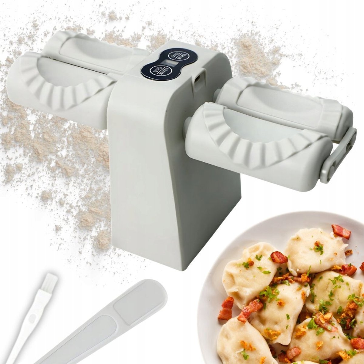 Pingyang Rongrong - Elektrische Pierogi Machine - Dubbele Werkstand - Automatisch en Handmatig - Anti-slip Voeten