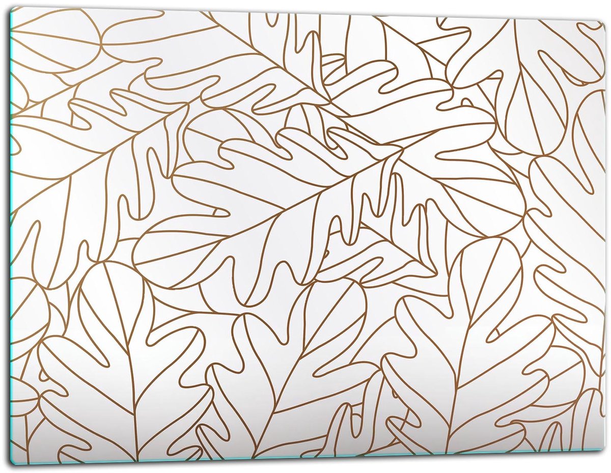 TMK ArtDeko Serie - Glazen Snijplank - 52x40cm - Hittebestendig - Antislip Voeten