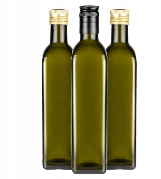 Bimberek Marasca - Olijfolie Fles - 500ml - Kwadratisch - Olijfgroen van Merkloos — afbeelding 4