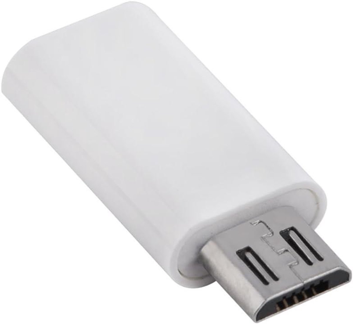 USB C Adapter - Micro naar USB C - Opladen en Data - Plug and Play - 1 stuk - Wit