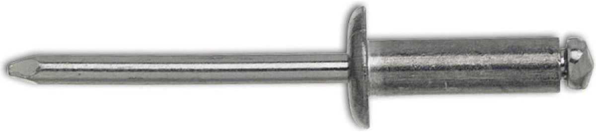 Blindklinknagels Aluminium/Staal - Klinknagels Grote Kop - Bevestigen van Materialen - Goedkeuring Bouwautoriteit - 4.8 x 18 mm - Zilver
