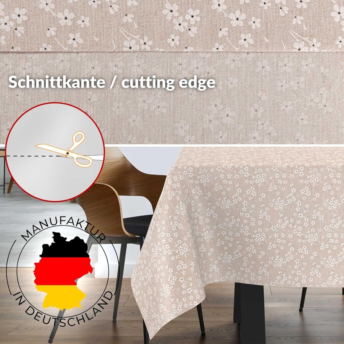 Stoffen Tafelkleed - Textiel Doek - Tafel Beschermen - Waterafstotend - 180x100cm - Violet Beige