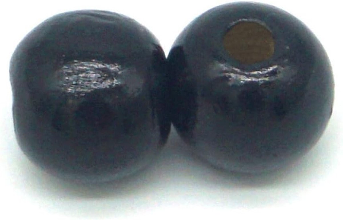 1000 Stuks Natuurlijke Zwarte Houten Kralen voor DIY, Macramé Decoratie en Sieraden Maken, Perfect voor Armbanden en Kettingen, 7x8mm (Gatdiameter 2-3mm)