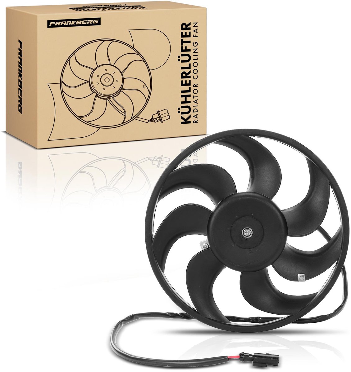 Frankberg 1x Motorradiator enkele ventilator