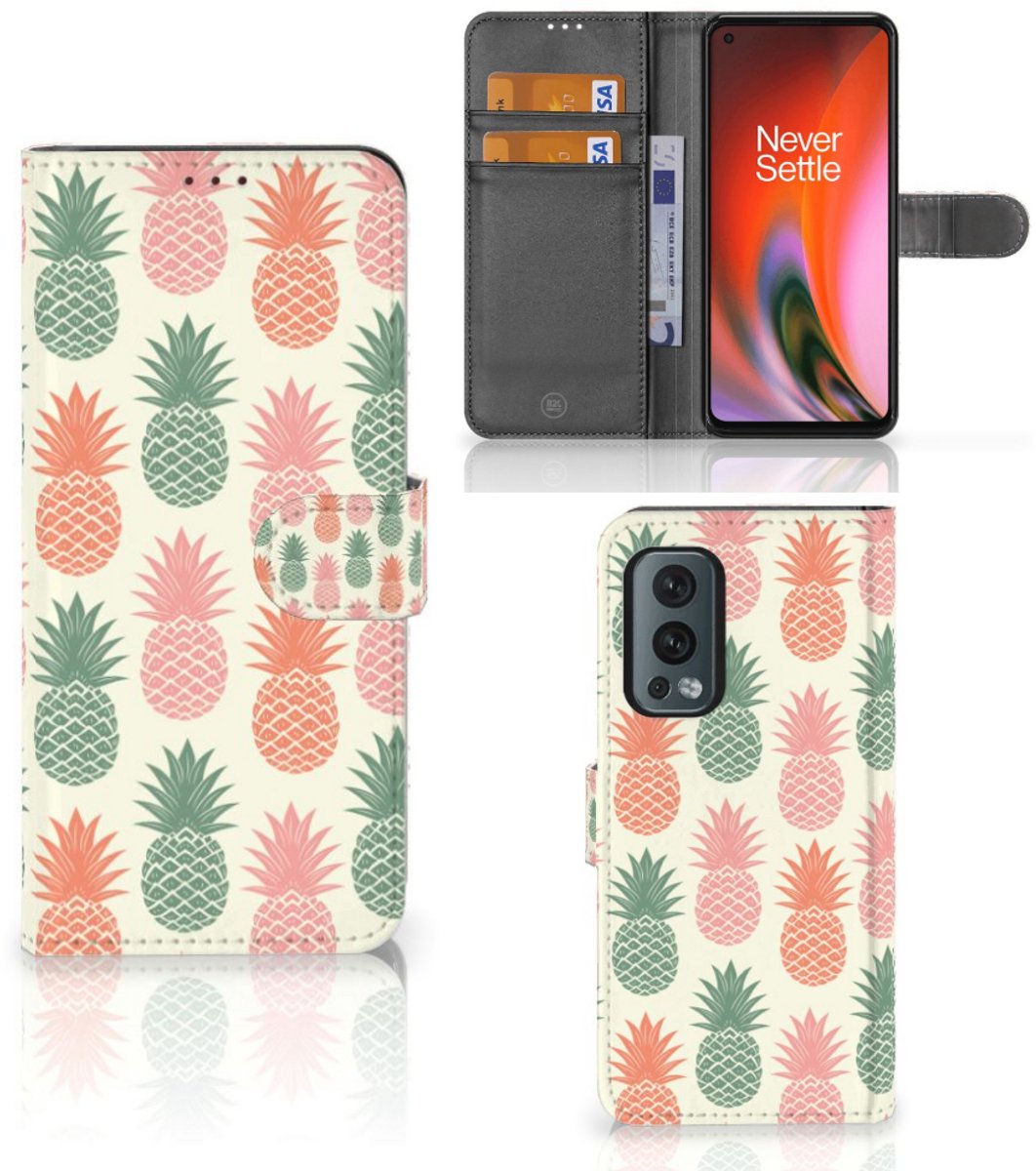 OnePlus Nord 2 5G Book Cover Ananas