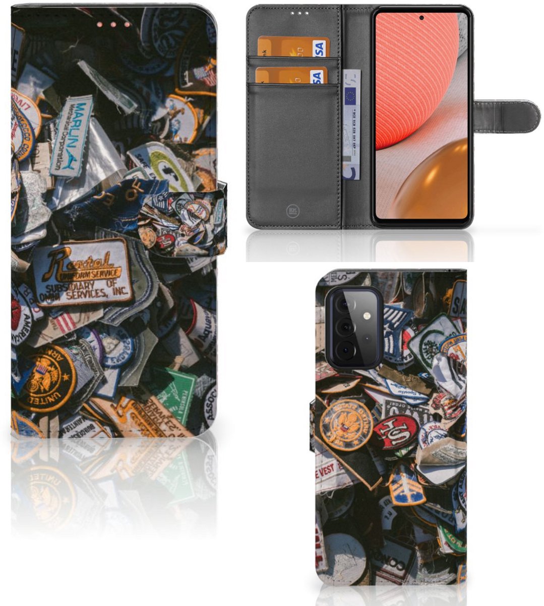 Samsung Galaxy A72 Telefoonhoesje met foto Badges