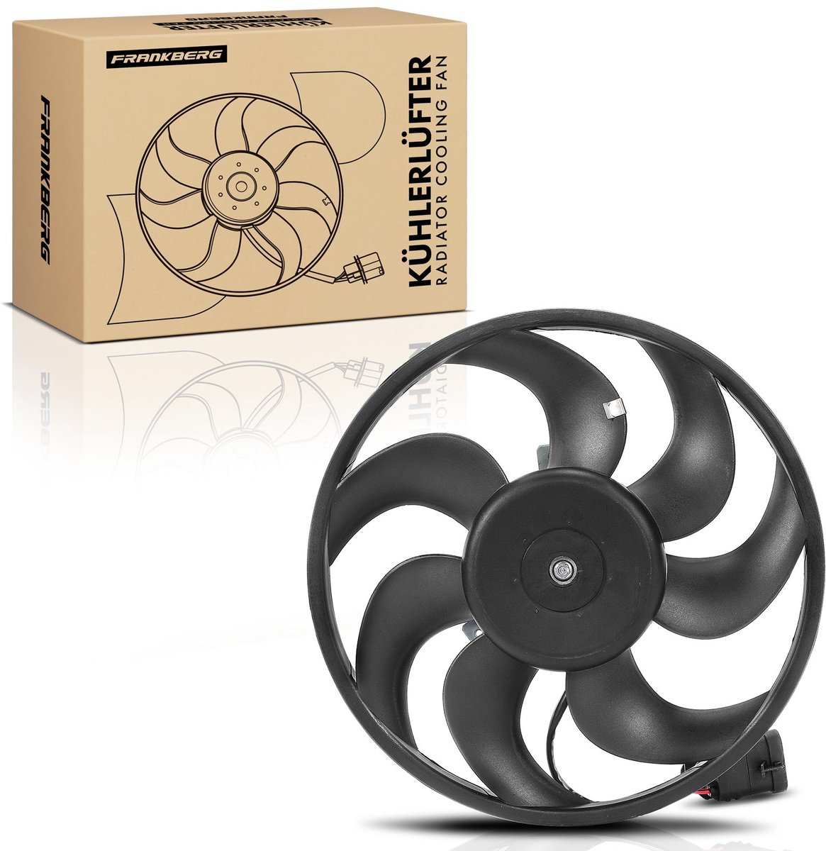 Frankberg 1x Motorradiator enkele ventilator