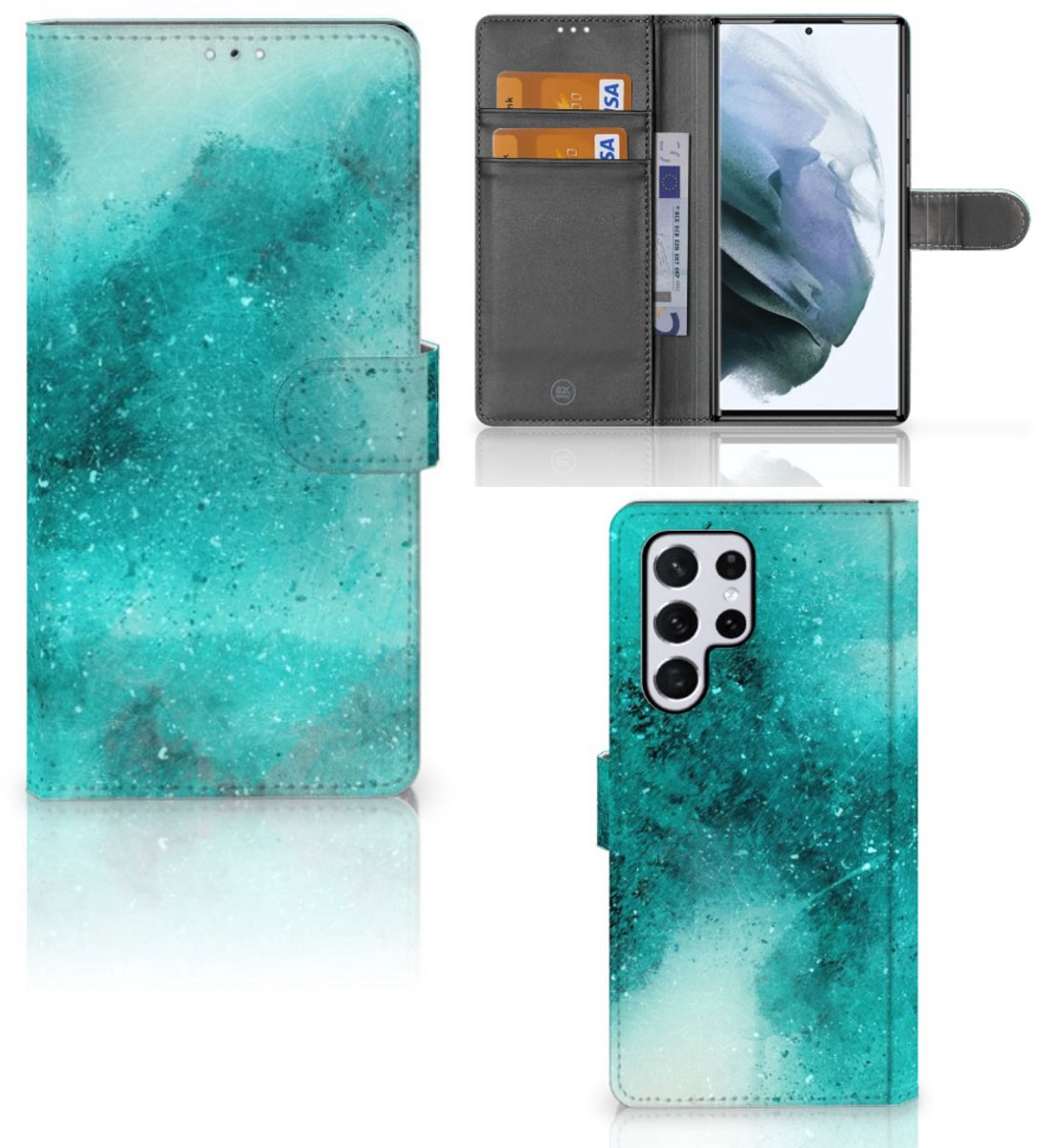 Hoesje Samsung Galaxy S22 Ultra Painting Blue