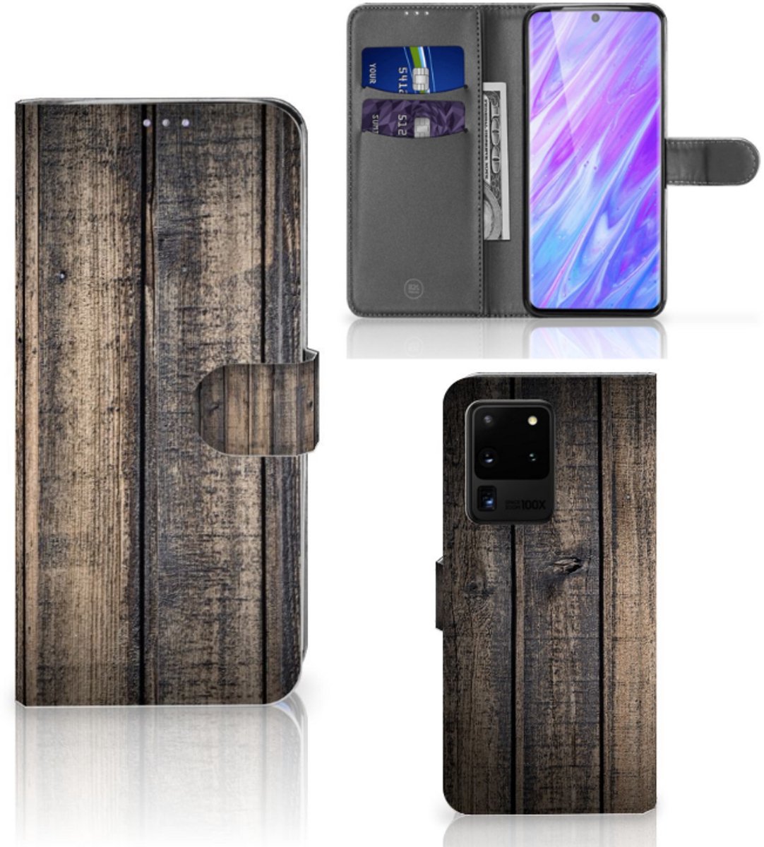 Samsung Galaxy S20 Ultra Book Style Case Steigerhout