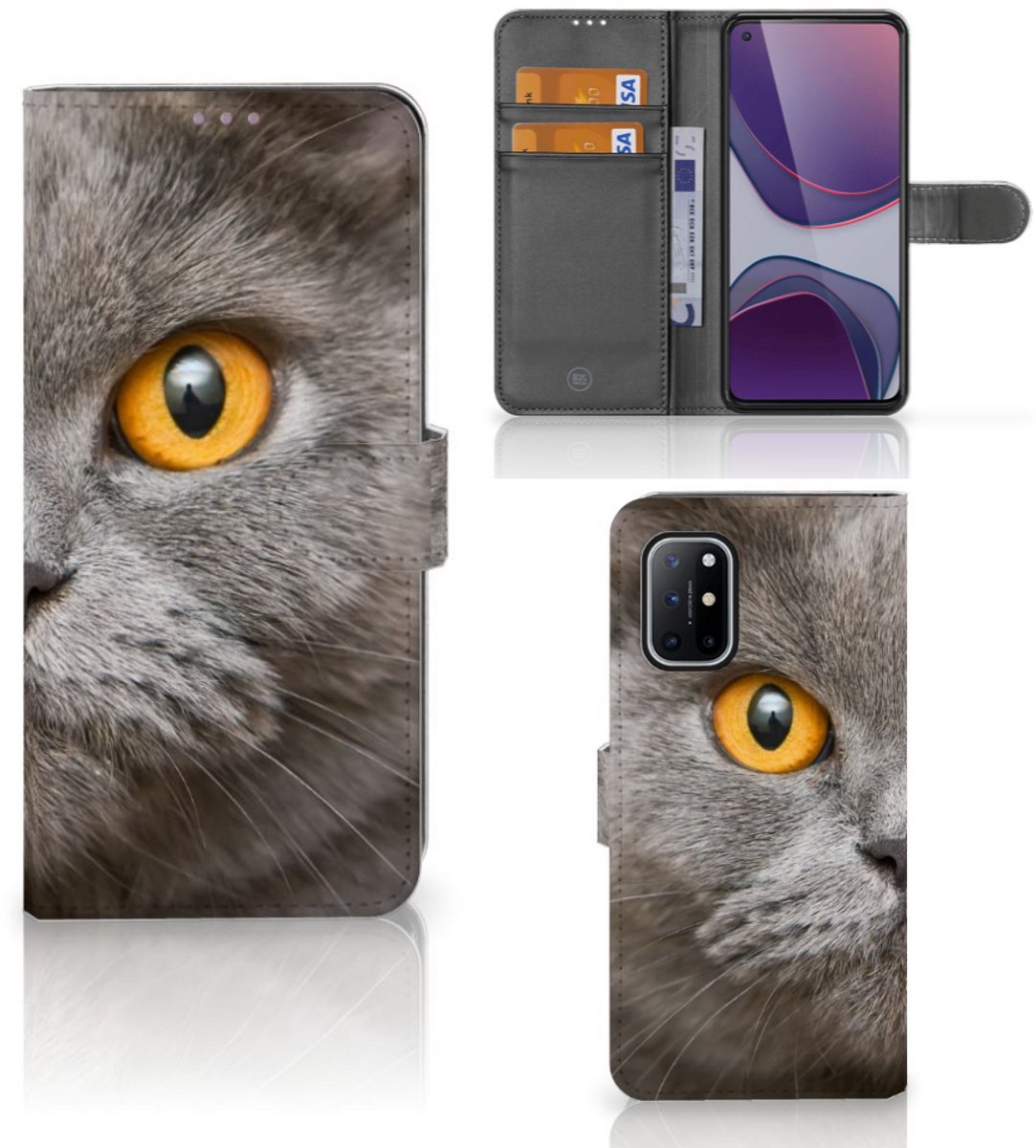 Telefoonhoesje met Pasjes OnePlus 8T Britse Korthaar