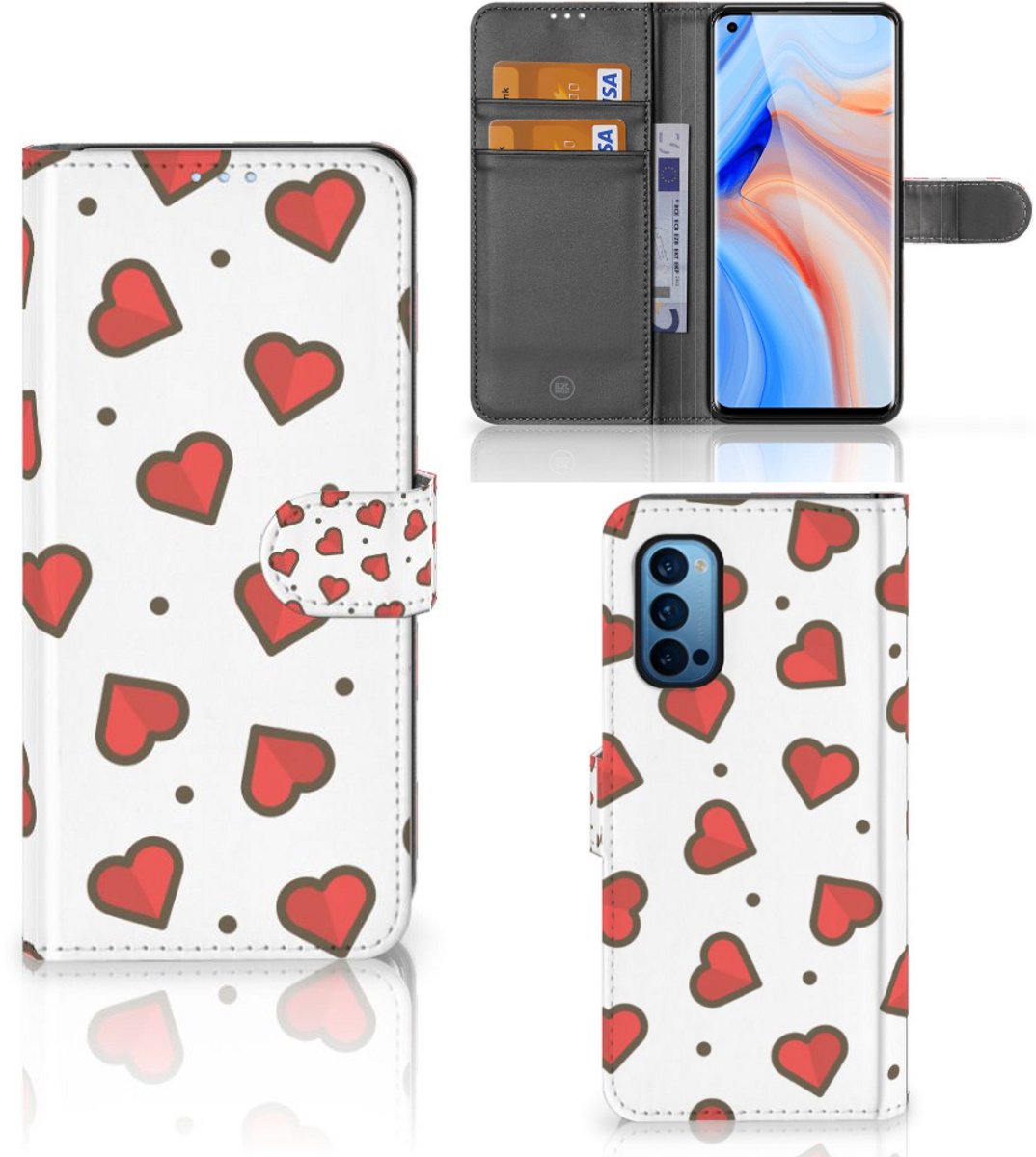 OPPO Reno 4 Pro 5G Telefoon Hoesje Hearts