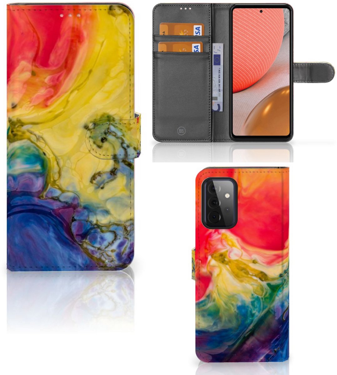 Hoesje Samsung Galaxy A72 Watercolor Dark