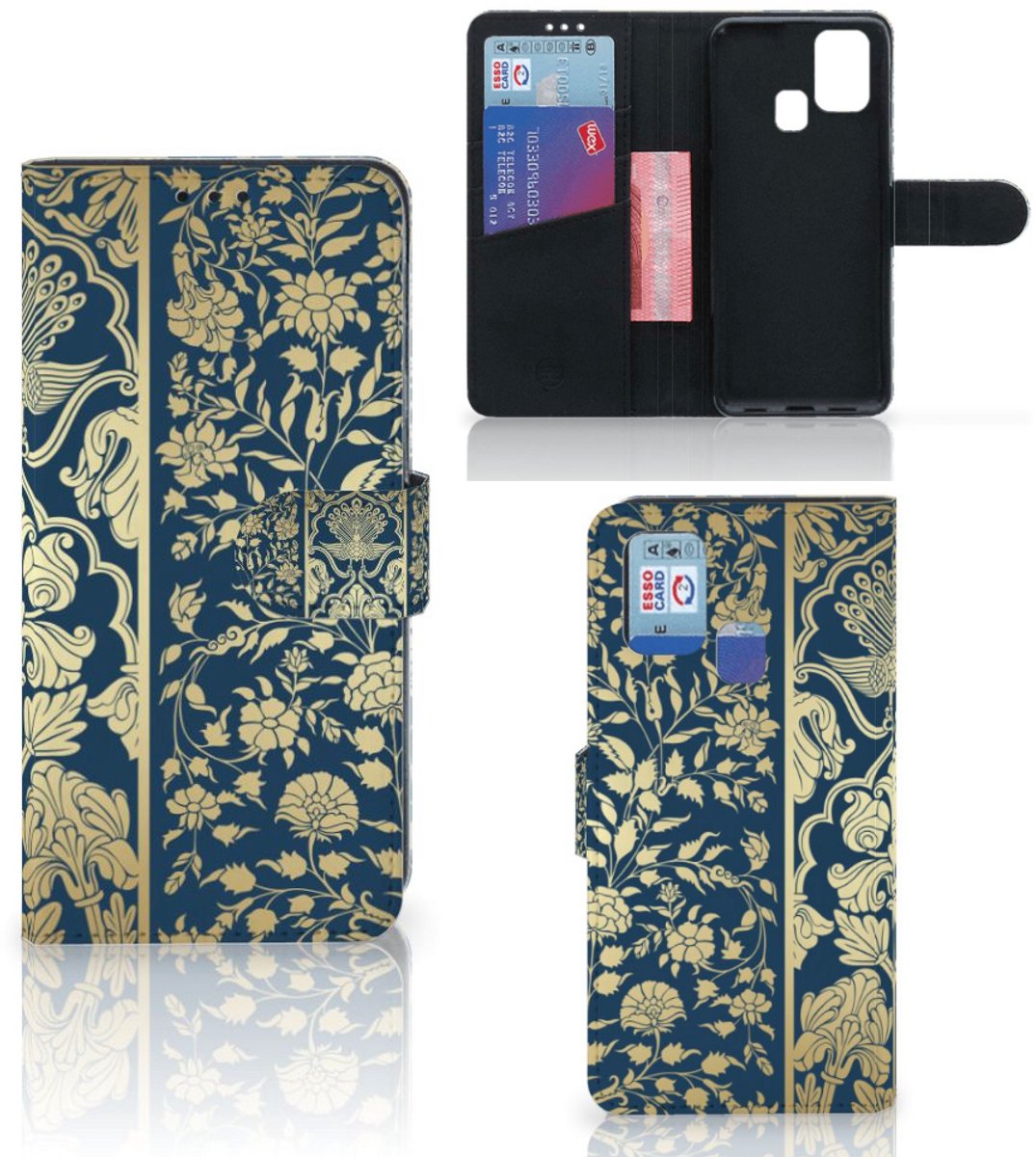 Samsung Galaxy M31 Hoesje Beige Flowers