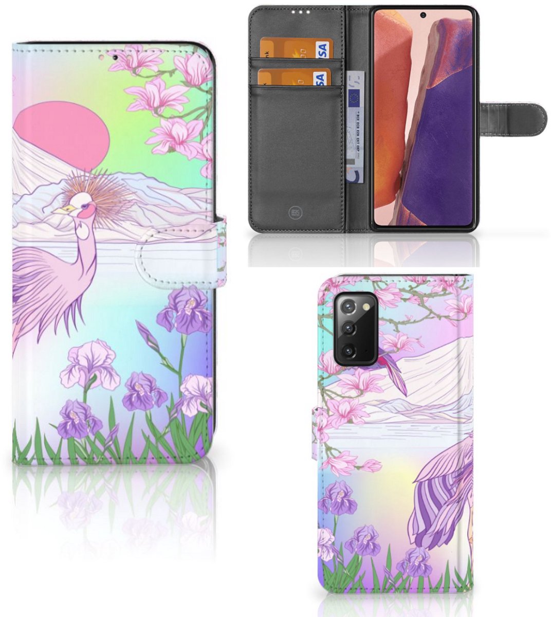 Samsung Galaxy Note 20 Telefoonhoesje met Pasjes Bird