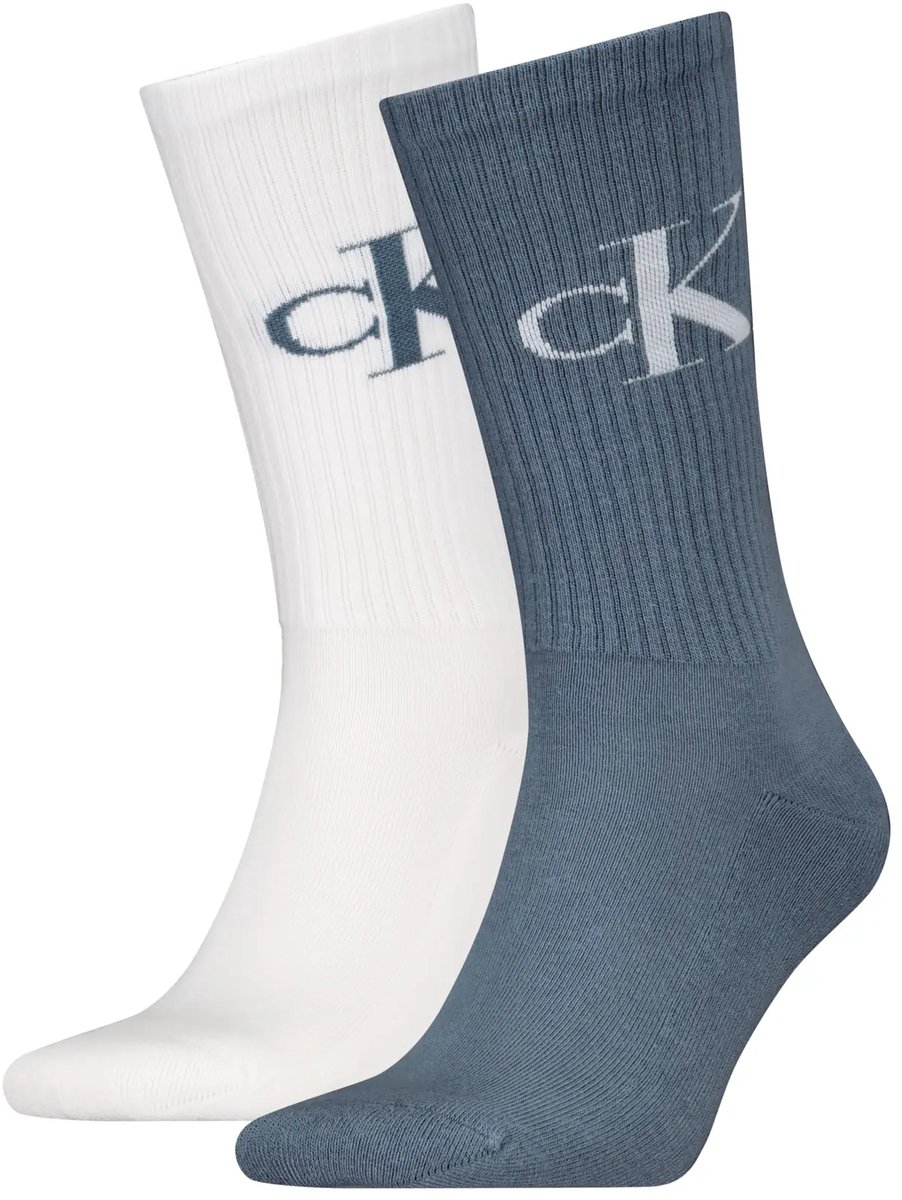 Calvin Klein Jeans Herensokken 2-Pack Monogram China Blauw