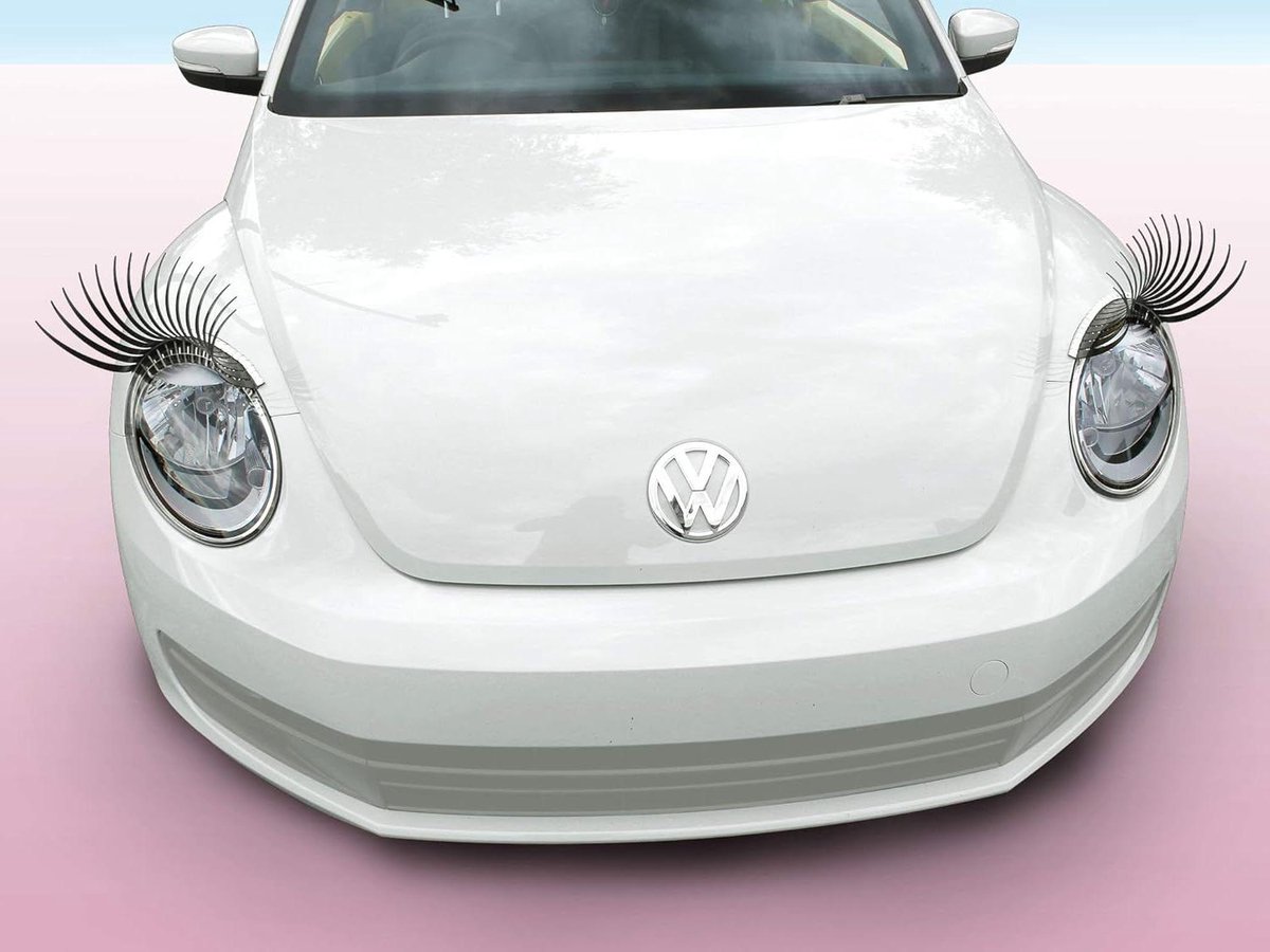 Auto Wimpers - Koplamp Decoratie - Auto Personalisatie - Gepatenteerd Ontwerp - 2 stuks - Zwart