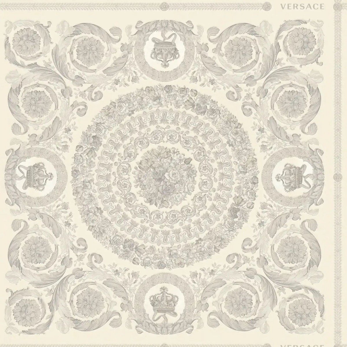 Ornament-Tapete Versace Creme Weiß | 791342