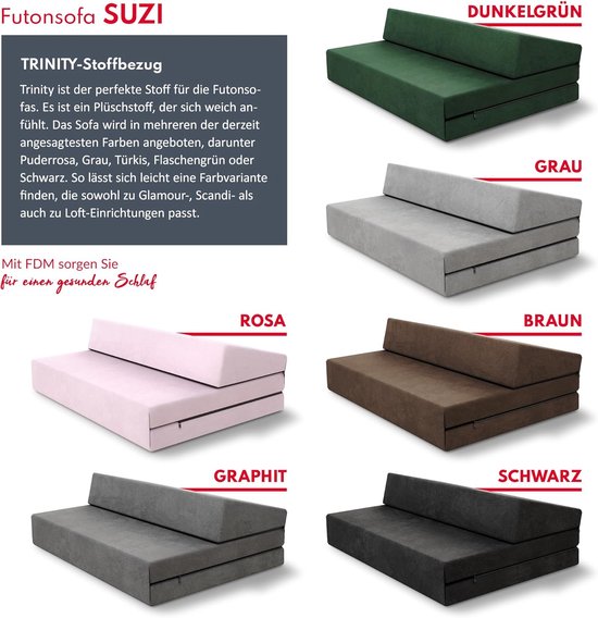 Vouwmatras - Gastenmatras Slaapbank - Extra Slaapplaats Creëren - Compact Opvouwbaar - 70 x 200 cm - Grafietgrijs van Merkloos — afbeelding 4