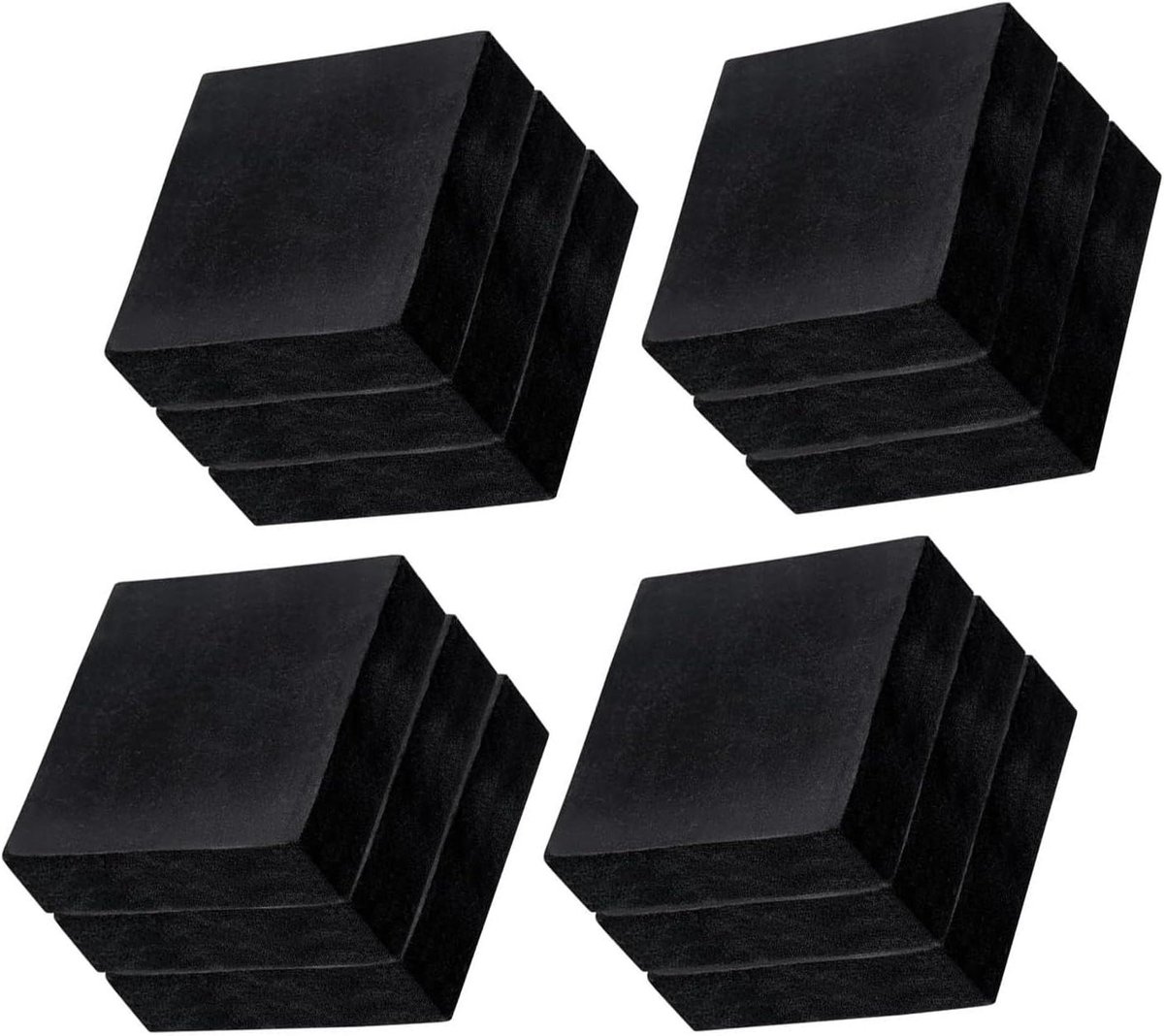 Rubberen Antivibratiepads - Trillingsdempers Isolatiematten - Apparatuur Stabiliseren - Hoge Dichtheid Rubber - 12 stuks 50mm - Zwart