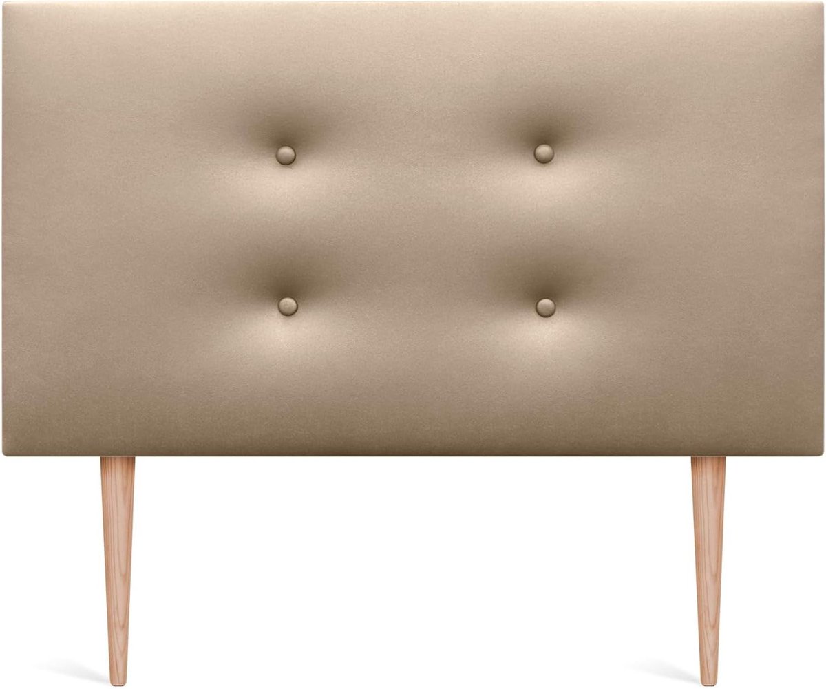 Hoofdbord Gestoffeerd - Bed Hoofdbord - Slaapkamer Aankleden - Vlekbestendige Stof - 90x105cm - Champagne
