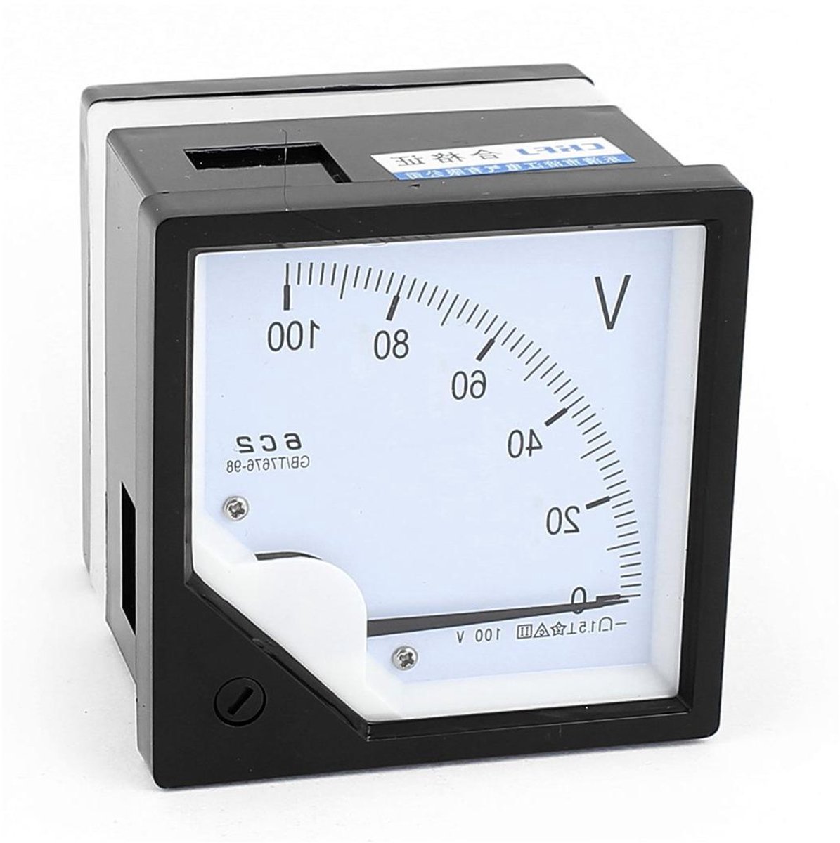 Analoge Voltmeter - Spanningsmeter Dashboard - Spanning Meten - Klasse 1.5 Nauwkeurigheid - 8 x 8 x 7.2 cm